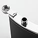 YWQ Flask for Liquor and Funnel,8 Oz Leak Proof Stainless Steel Pocket Hip Flask with Black Leather Cover for Discrete Shot Drinking of Alcohol, Whiskey, Rum and Vodka, Gift for Men