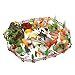 100-Pack Plastic Animal Farm Toys - Farm Animal Figures Set, Small Farm Animal Figurines with Fake Props, Foliage, Fencing and Rocks, Includes Carrying Case - Box Dimensions: 10.5 x 6.2 x 8.2 Inches