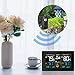 Protmex Wireless Weather Forecast Station PT3378 WWVB Radio Control Alarm Color LCD Display with Temperature Alerts with Outdoor Temperature Humidity Remote Sensor