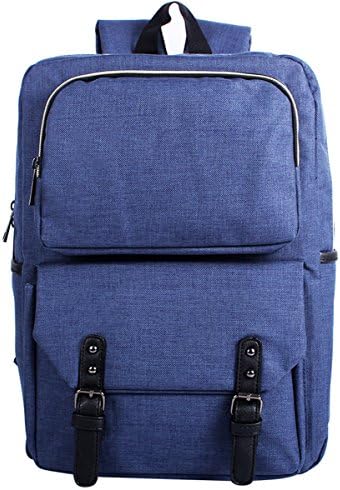 Computer Backpack Travel Bag Laptop Canvas Rucksack Large Capacity Leather
