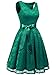 IVNIS Women's Short Bridesmaid Dress V Neck Vintage Floral Lace Swing Cocktail Dress