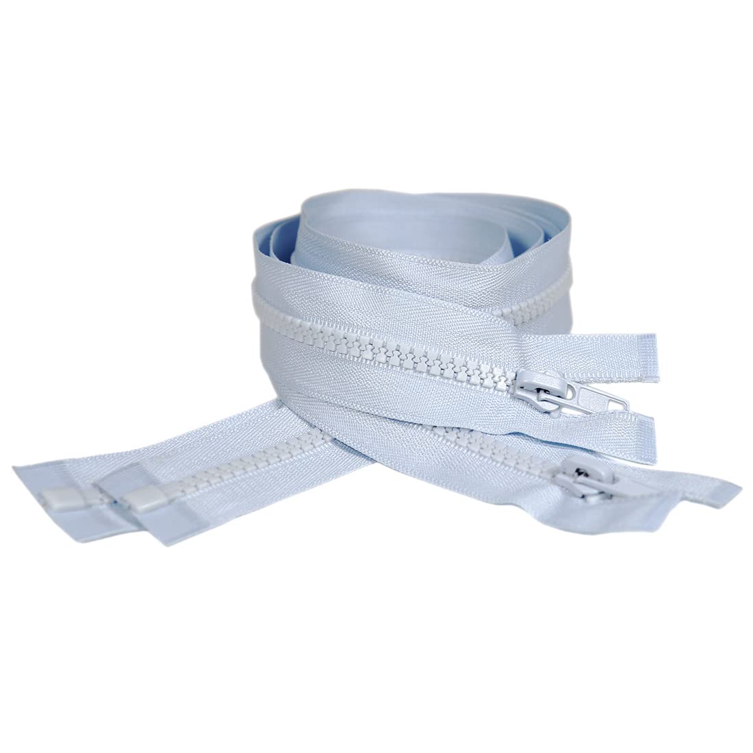 2 pieces, 8 sizes, 5# separator injected zipper, for jacket, coat sewing, white, black, etc. 20 colors, divisible plastic zipper (3245, 50 cm)