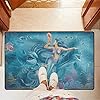 Mr.XZY Mermaid Dolphins Ocean Life Pretty Pattern DoormatWelcome Mat Anti-Slip Lock Water Area Rug for Bathroom Front… 51fkd0ZvbwL. SS100