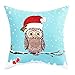 BLEUM CADE Pack of 4 Merry Christmas Decorative Pillow Cover Snowman and Deer Pillow Covers Elk Throw Pillow Cover Daily Cushion Cover for Christmas Home Office Car Sofa