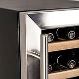 Koldfront TWR187ESS 18 Bottle Free Standing Dual Zone Wine Cooler, Black and Stainless Steel