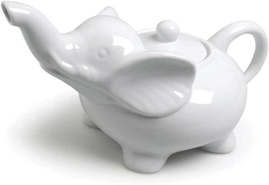 Abbott Collection Home 27Babar Elephant Teapot, White Amazon.ca Home
