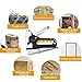 Upholstery Heavy Duty Staple Gun, Nail Gun,3 in 1 Staple/Brad Nail Gun, 3 Way Tacker Tool with 900 Staples for Fixing Material, Decoration, Carpentry, Furniture, Doors and Windows, Billboards