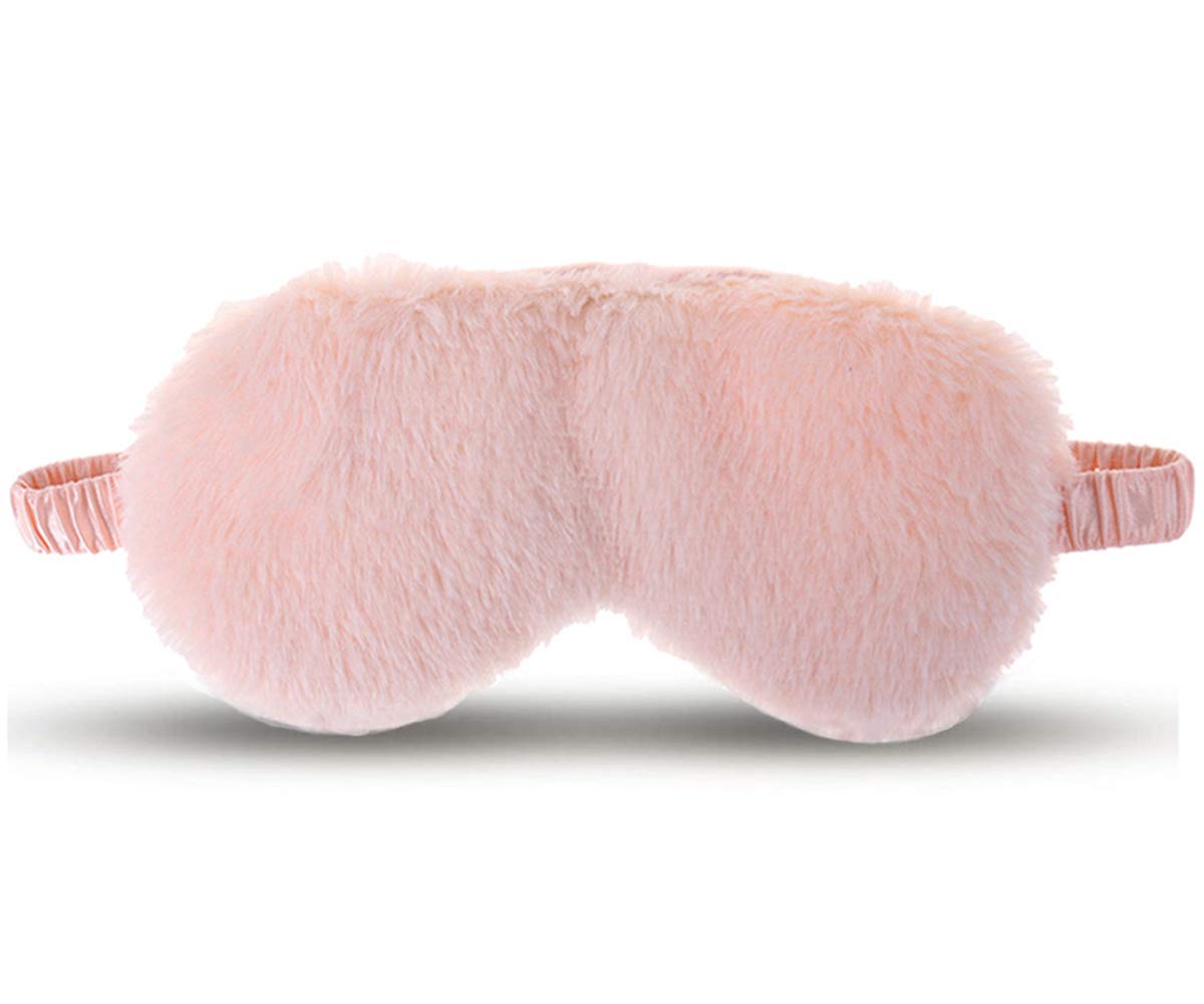 Dodheah Plush Eye Mask Sleep Mask 3D Cute Cartoon Eye Cover Blindfold Eyeshade Travel Sleeping Adjustable for Kids Girls and Women Orange