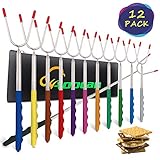 Aoocan Marshmallow Roasting Sticks Set of 12 Extend 45