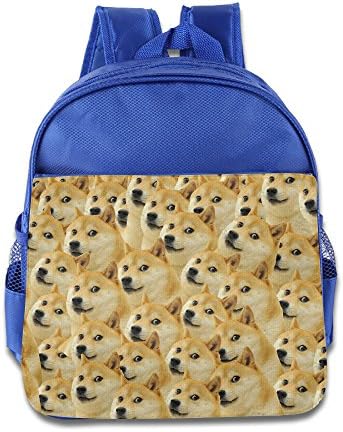 Funny Doge Pattern Backpack Kids School Bag RoyalBlue