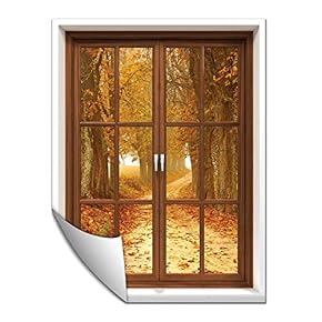 Wall Paper Small Wall Mural Beautiful Scenery Out of The Window Wall Art Removable Wall Decoration for Bedroom Living Room - 24x32 inches