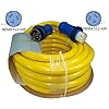 Conntek-50-Amp-125250-Volt-Marine-Shore-Power-Extension-4-Wires-Cord-with-Threaded-Ring-Yellow-50-Feet
