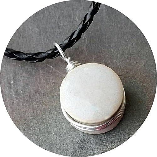 Pearl White Oyster Shell Glass Essential Oil Diffuser Aromatherapy Pendant Necklace 18"-20" Adjustable