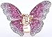 New Style Multi-Color Crystal Rhinestones Butterfly Hair Claw Clip
