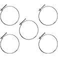 POWERTEC 70218 6 Inch Double Wire Hose Clamp with bolt, Adjustable Hose Clamps for Dust Collection Hose, Dust Collection System Accessories, Dryer Vent Hose & Leaf Vacuum Hose, 5 pk (Color May Vary)