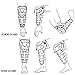 Tera P09 Adults Fashion 4Pcs Kit of Elbow Knee Shin Armor Protect Guard Pads Accessories Flexible Breathe Freely for Motorcycle Motocross Racing
