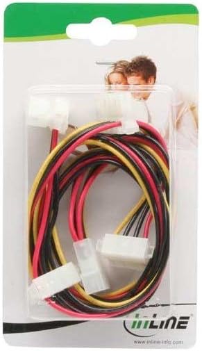 InLine 29654 A Internal 1 m Molex (4-Pin) Molex (4-Pin) Black, Red, White, Yellow, Multicoloured Power Cable - Image 3