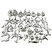 Tinksky 40pcs DIY Jewelry Hanging Marine Animal Alloy Accessories Pendant Hippocampus Dolphin Fish Crab Shells Frog Pendent for Crafting, Christmas Gift