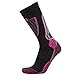 Junior High Performance Ski Socks – Children OTC Warm Snowboard, Skiing Socks Boys, Girls (S/M, Black/Neon Pink)