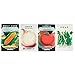 MODA Vegetable Seed Flour Sack Kitchen Dish Towels, Set of 4
