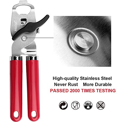 Can Opener, Magnet Lift Can Opener Manual Smooth Edge, Efficient | Safe Blade Cover 4-in-1 Stainless Steel Can Openers for Beer/Paint/Tin/Bottle - Nonslip Ergonomic Handle for Seniors with Arthritis - Thumbnail 4