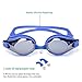 SIXBOX Swim Goggles leak free anti UV lens adjustable shoulder strap Triathlon Swimming Goggles Anti fog nose clip, Ear adult male, Female, Kids,Youth(Blue)