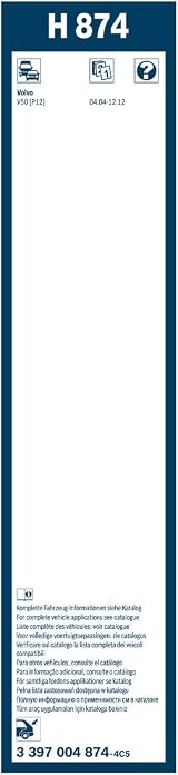 Bosch Wiper Blade Rear H874 340mm Rear Wiper Blade for Vehicles view 3