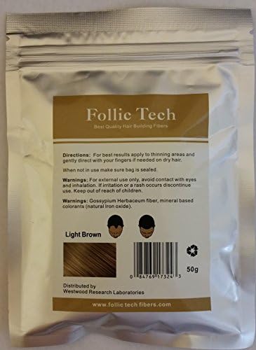 Hair Building Fibers Light Brown 250 Grams. Highest Grade Refill That You Can Use
