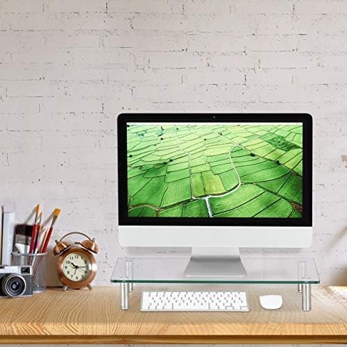 Amazon De Relaxdays Bildschirmstander Glas Tv Aufsatz Notebookstander Hohenverstellbar 9 11 Cm