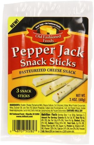 Old Fashioned Cheese Snack Stick, Pepper Jack, 2.4 Ounce (Pack of 24)