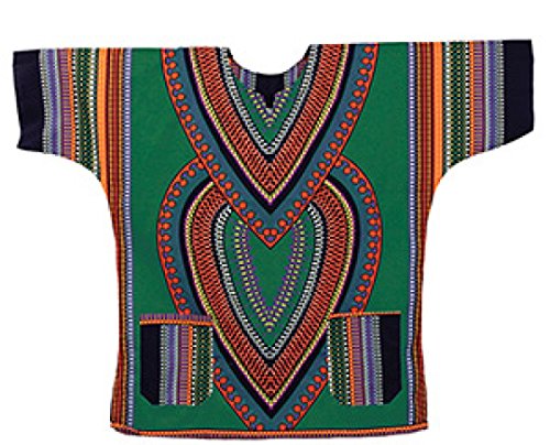 African Traditional Unisex Heart of Africa Dashiki, One Size