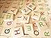 Abbaoww 100 Pcs Colorful Wood Letter Tiles Capital Letters for DIY Crafts, Pendants, Spelling and Scrapbook