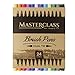 Masterclass Premium Dual Tip Brush Markers, 24 Color, Non-Toxic Water Based Double Tip Pens