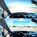 SAILEAD Polarized Sun Visor Sunshade Extender for Car with Polycarbonate Lens, Anti-Glare Car Sun Visor with Mirror Protects from Sun Glare, Snow Blindness, UV Rays, Universal for Cars, SUVs