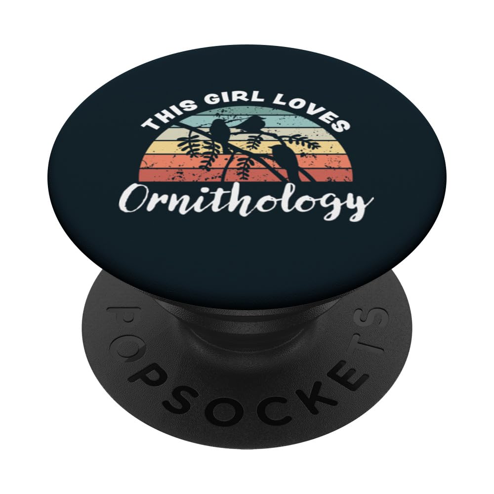 This Girl Loves Ornithology Kids Ornithology Cute Girls PopSockets Swappable PopGrip