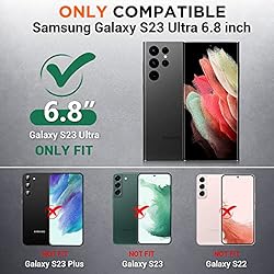 Temdan for Samsung Galaxy S23 Ultra Case, [Built-in
