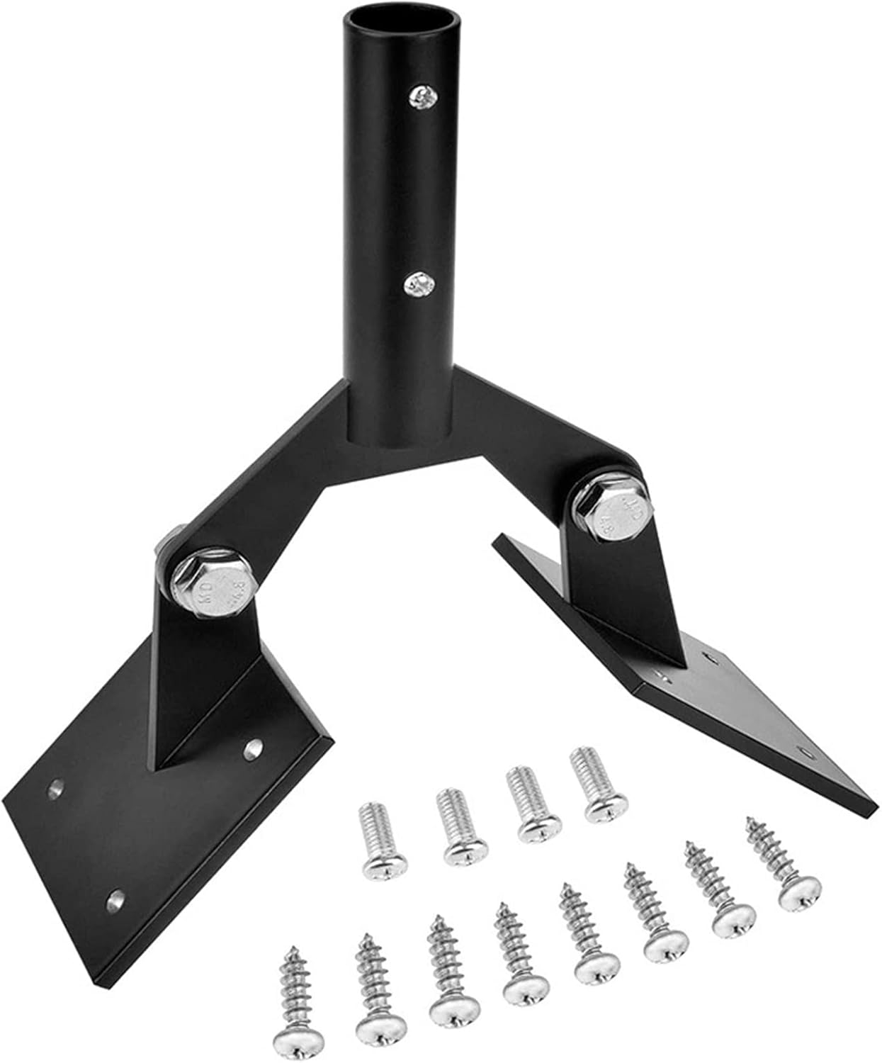 Weathervanes - 1 Set Weathervane Adjustable Ridge Vent Roof Mount, Steel Weather Vanes Mount for Cupola with Mounting Brackets Extension Black