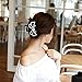 Women Elegant Butterfly Diamond Hair Clip Claw Big Large Hair Accessories Side-knotted Clip