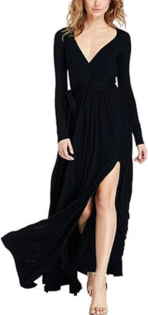 long black maxi dress with split