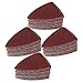 CNBTR Finger Sandpaper Sheets 60/80/120/180/240# 50mm Length Brown Aluminium Oxide Abrasive Pack of 100