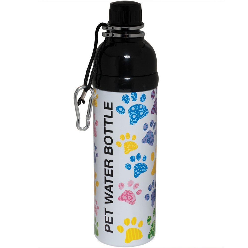 Lick 'n Flow Pet Water Bottle Paws 750ml, Clear