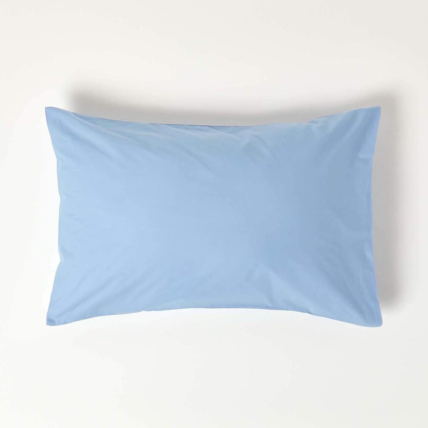 HOMESCAPES Light Blue Pure Egyptian Cotton Pillowcase Standard Size 400