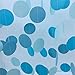 Sky Blue Paper Garland Hanging Decorations Circle Dots Streamers Happy Birthday Baby Shower Merry Christmas New Years Party Table Centerpieces Decorations