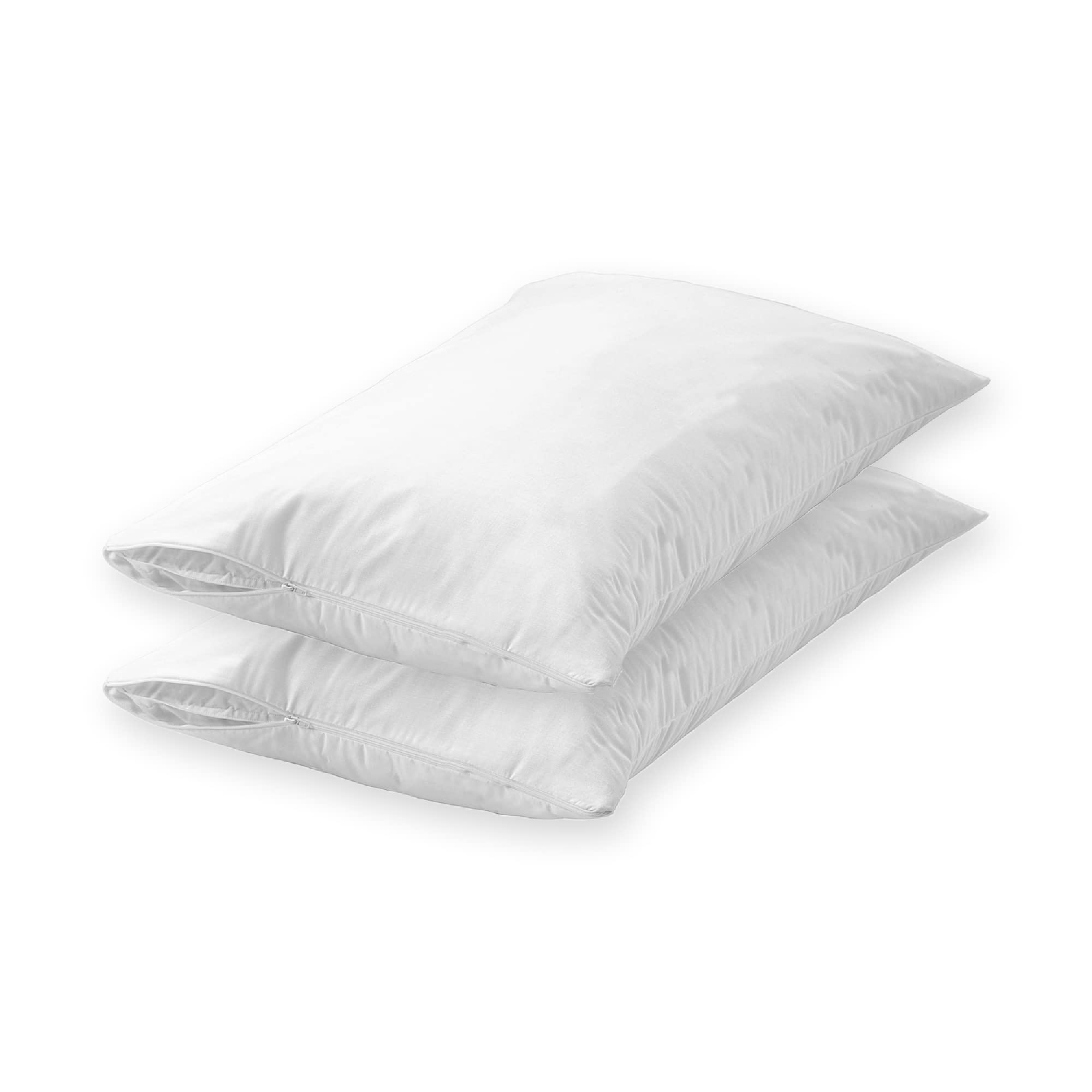 Giovanni Dolcinotti Bed Collection | Set of 2 Pillow Cases with Zipper - Anti Mite and Breathable, Cotton (Basic, 50 x 80 cm)