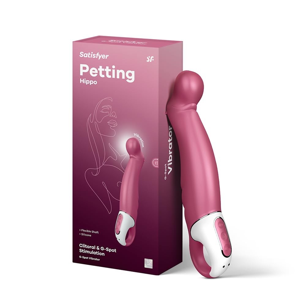 Satisfyer Petting Hippo G-spot Vibrator | Clitoris Massager Adult Sex Toy | 12 Vibration Modes for Women | Waterproof (IPX7) & Rechargeable | Ultimate Sexual Pleasure