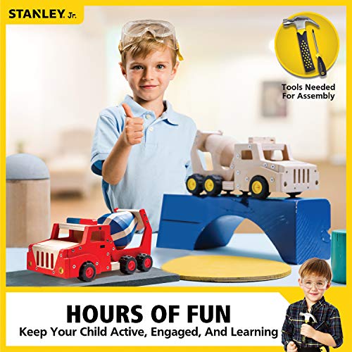Stanley Jr.. - Cement Mixer Truck Kit, Large Wood Building Kits Ages 5+ (K097-Sy)