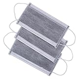 Z ZICOME Disposable Earloop Face Mask, Set of 50, 4-Layer Filter Protection, Gray