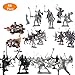 Quande Military Soldier Catapult Toys Mini Middle Ages Soldier Weapon Medieval Knights Warriors Soldiers Cavalries and Horses Figures Model