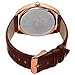 Akribos XXIV Men's Rose-Tone Case with Rose-Tone Accented Gray Dial on Brown Genuine Leather Strap Watch AK945RGBR