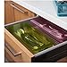 AIYoo Flatware Tray Organizer Kitchen Utensil Holder With Lid And Drainer Flatware Chests - Plastic Kitchen Cutlery Drawer Organizer Storage Container - Dust-proof Silverware Trays Pink
